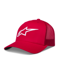 Alpinestars Ageless Snapback Cappello, rosso con retro in rete, logo Astars bianco ricamato in 3D e visiera curva