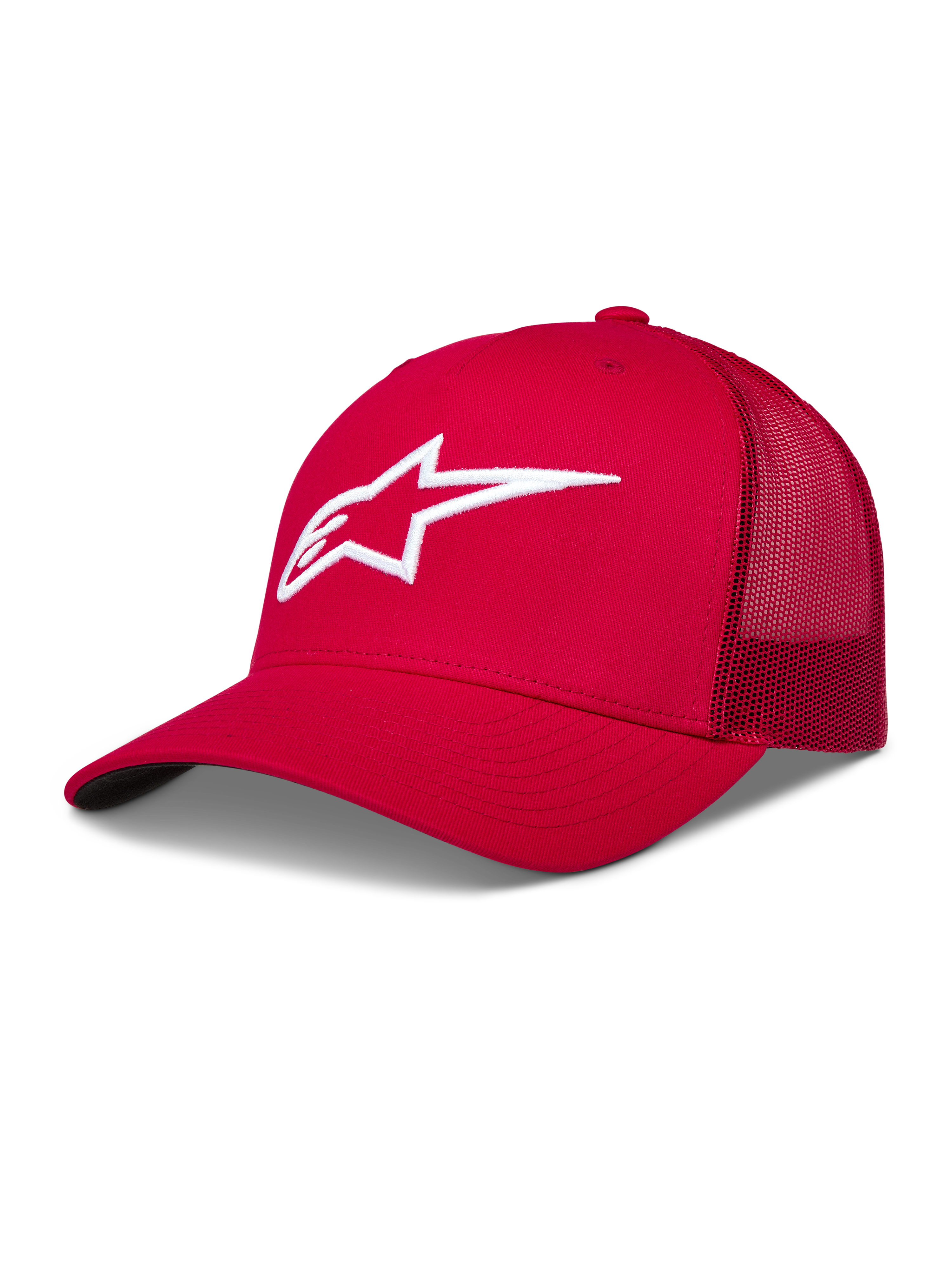 Alpinestars Ageless Snapback Cappello, rosso con retro in rete, logo Astars bianco ricamato in 3D e visiera curva