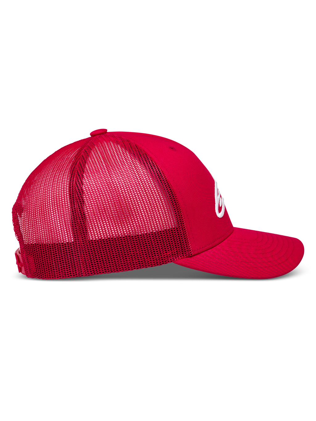 Alpinestars Ageless Snapback Cappello, cappello sportivo rosso con retro in mesh traspirante, visiera curva e logo 3D.