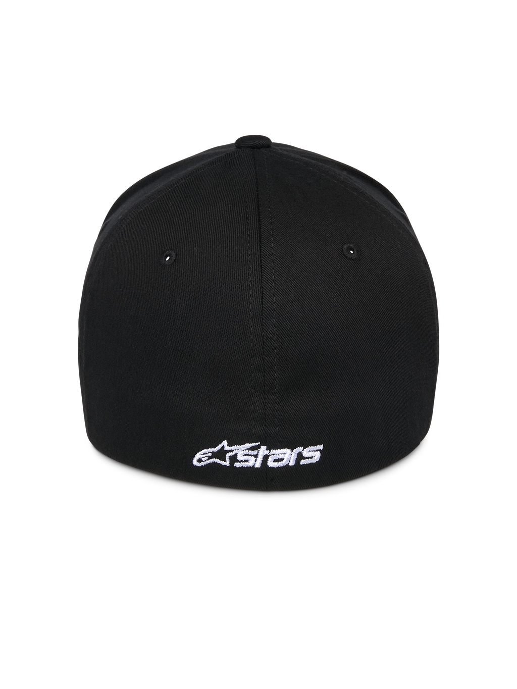 Alpinestars Cappello Ageless Multi, cappellino da baseball nero, vista posteriore con logo Astars bianco ricamato, design con retro flessibile, stile sportivo casual