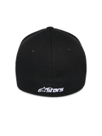 Alpinestars Cappello Ageless Multi, cappellino da baseball nero, vista posteriore con logo Astars bianco ricamato, design con retro flessibile, stile sportivo casual