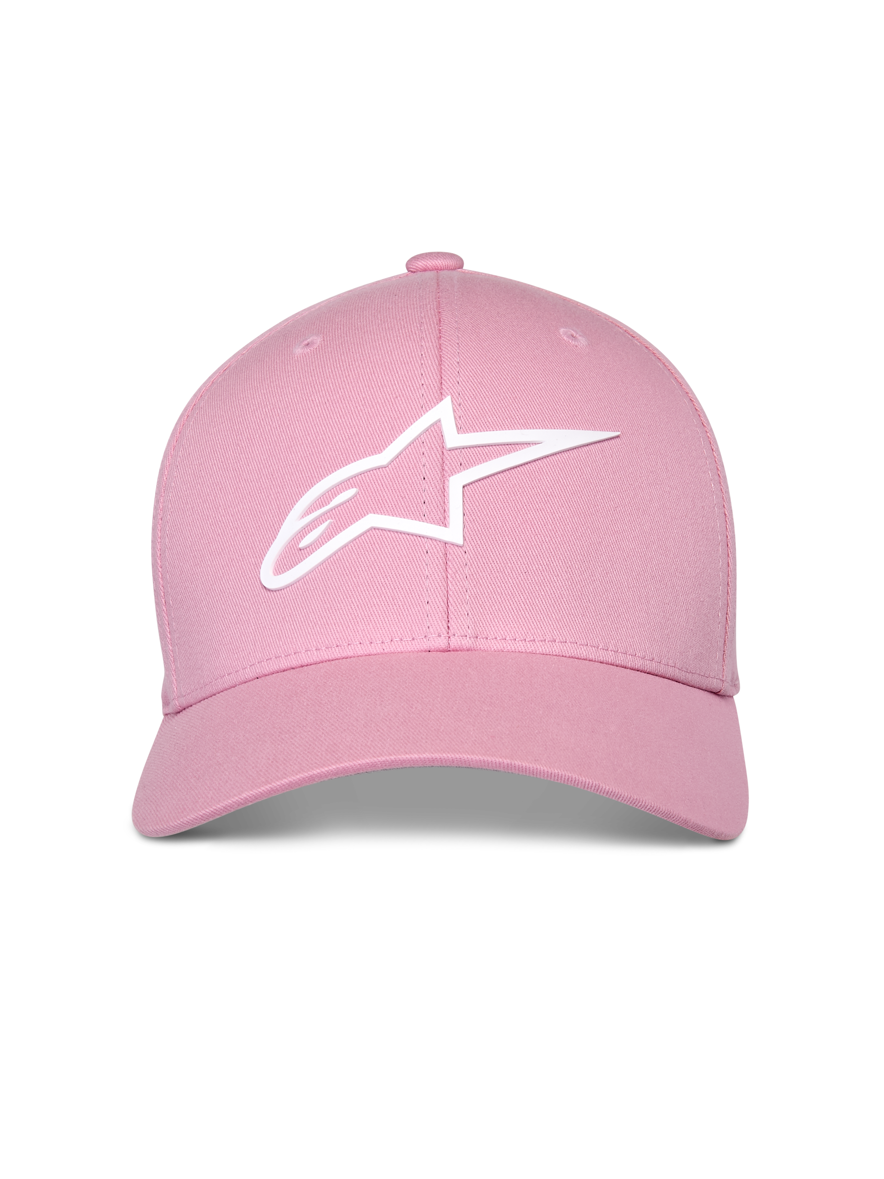Cappello Alpinestars Ageless Multi, rosa, logo Astars 3D bianco, visiera curva con corona strutturata, cappello sportswear casual