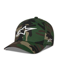 Alpinestars Ageless Multi Hat, cappellino da baseball mimetico verde, con logo Astars 3D bianco frontale e ricamo laterale, visiera curva, corona strutturata, streetwear casual ispirato al motorsport