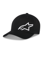 Alpinestars Corp Shift Multi Hat, cappellino da baseball nero con logo Astars 3D bianco, visiera curva, corona strutturata, copricapo casual ispirato al motorsport
