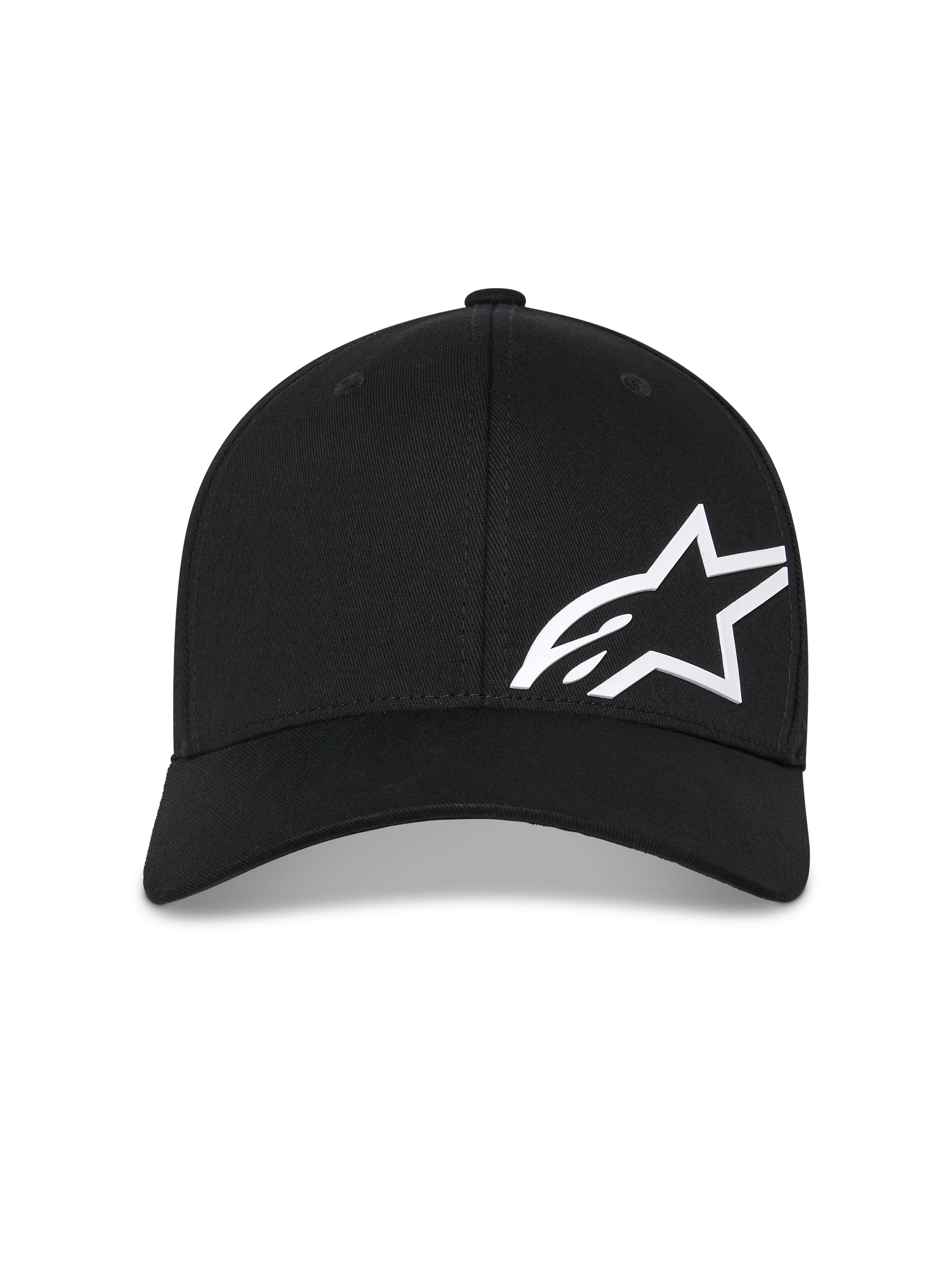 Alpinestars Corp Shift Multi Hat, cappello da baseball nero, logo Astars bianco stampato in 3D sul davanti, visiera curva, corona strutturata, copricapo casual ispirato al motorsport