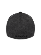 Alpinestars Corp Shift Multi Hat, vista posteriore, grigio scuro mélange, con design retro flessibile e logo ricamato piatto, corona strutturata, copricapo casual ispirato al motorsport