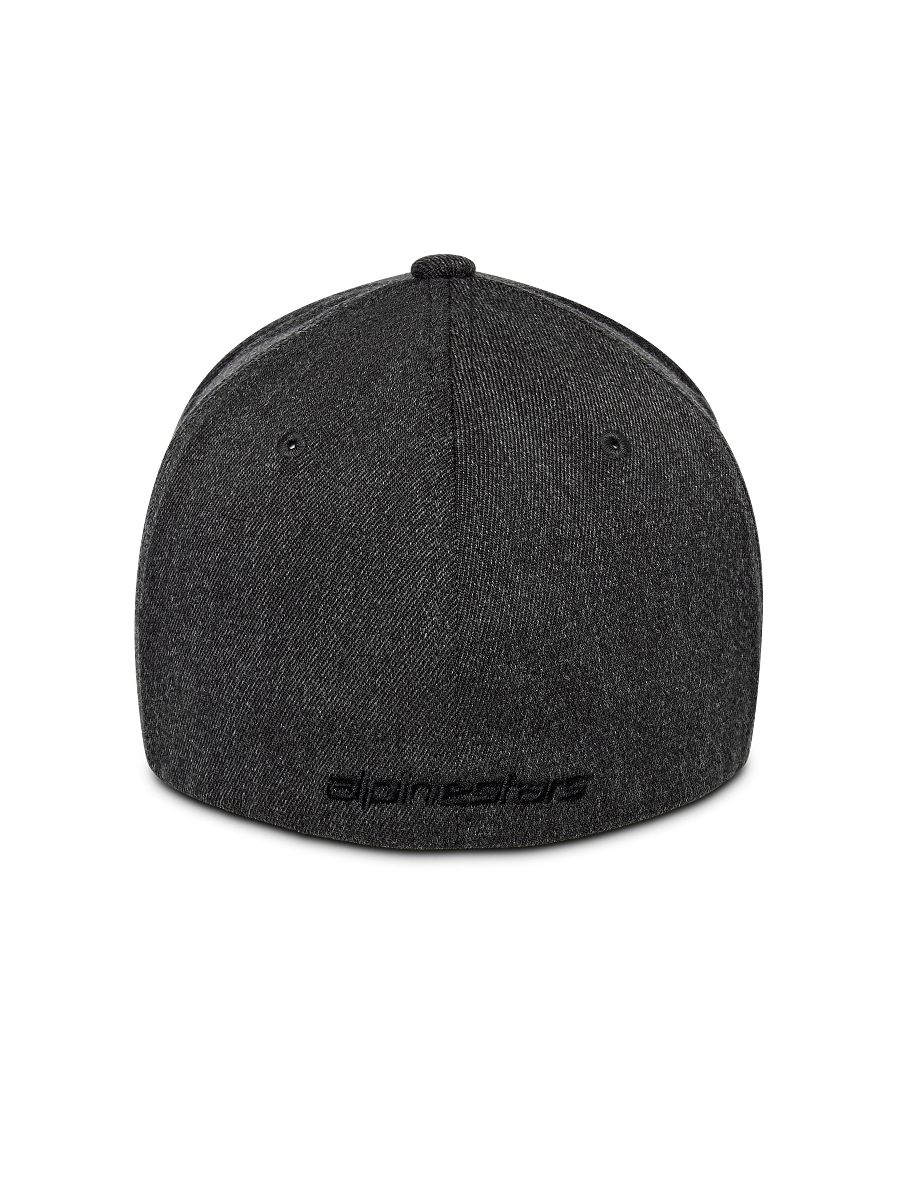 Alpinestars Corp Shift Multi Hat, vista posteriore, grigio scuro mélange, con design retro flessibile e logo ricamato piatto, corona strutturata, copricapo casual ispirato al motorsport