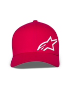 Alpinestars Corp Shift Multi Hat, cappellino da baseball, rosso, con un grande logo Astars bianco in 3D sul davanti, visiera curva e corona strutturata, copricapo casual da motorsport
