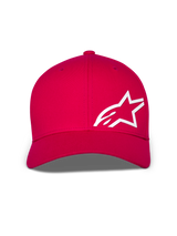 Alpinestars Corp Shift Multi Hat, cappellino da baseball, rosso, con un grande logo Astars bianco in 3D sul davanti, visiera curva e corona strutturata, copricapo casual da motorsport