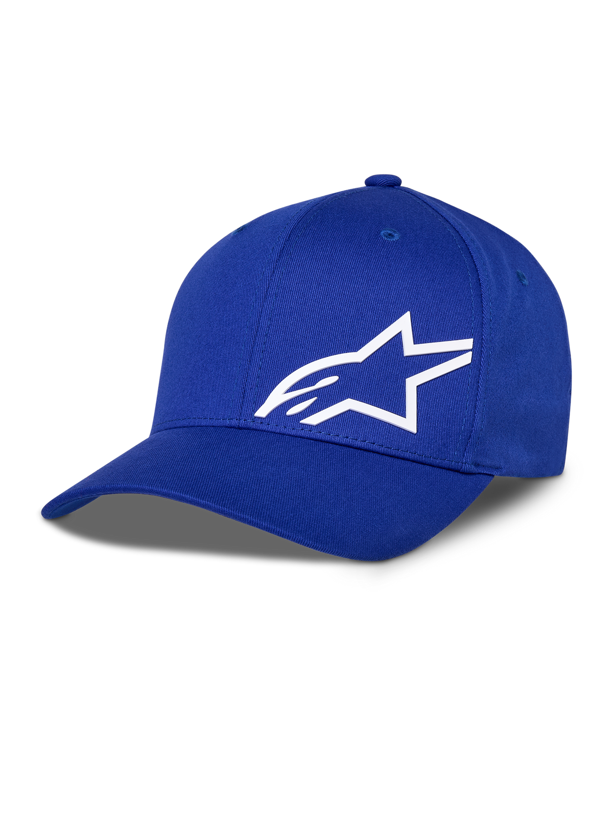 Alpinestars Corp Shift Multi Hat, cappellino da baseball blu con logo a stella bianco in 3D, corona strutturata, visiera curva, copricapo casual da motorsport