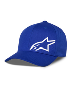 Alpinestars Corp Shift Multi Hat, cappellino da baseball blu con logo a stella bianco in 3D, corona strutturata, visiera curva, copricapo casual da motorsport