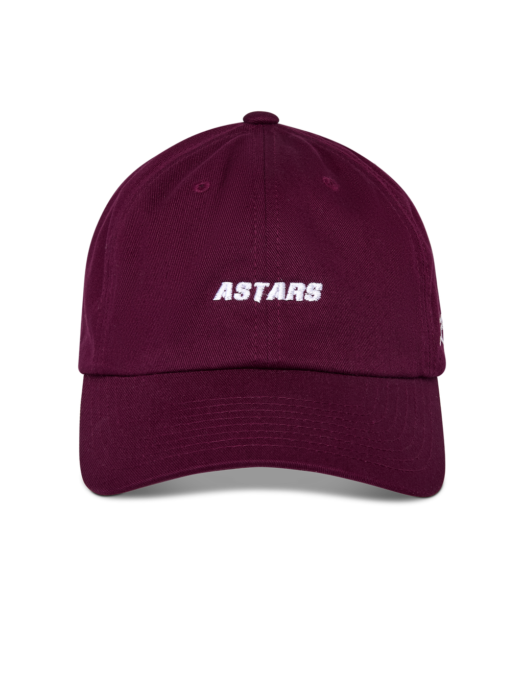 Alpinestars Cappello Deduce Strapback, bordeaux, ricamo bianco ASTARS sul davanti, visiera curva con corona bassa non strutturata, copricapo sportivo casual