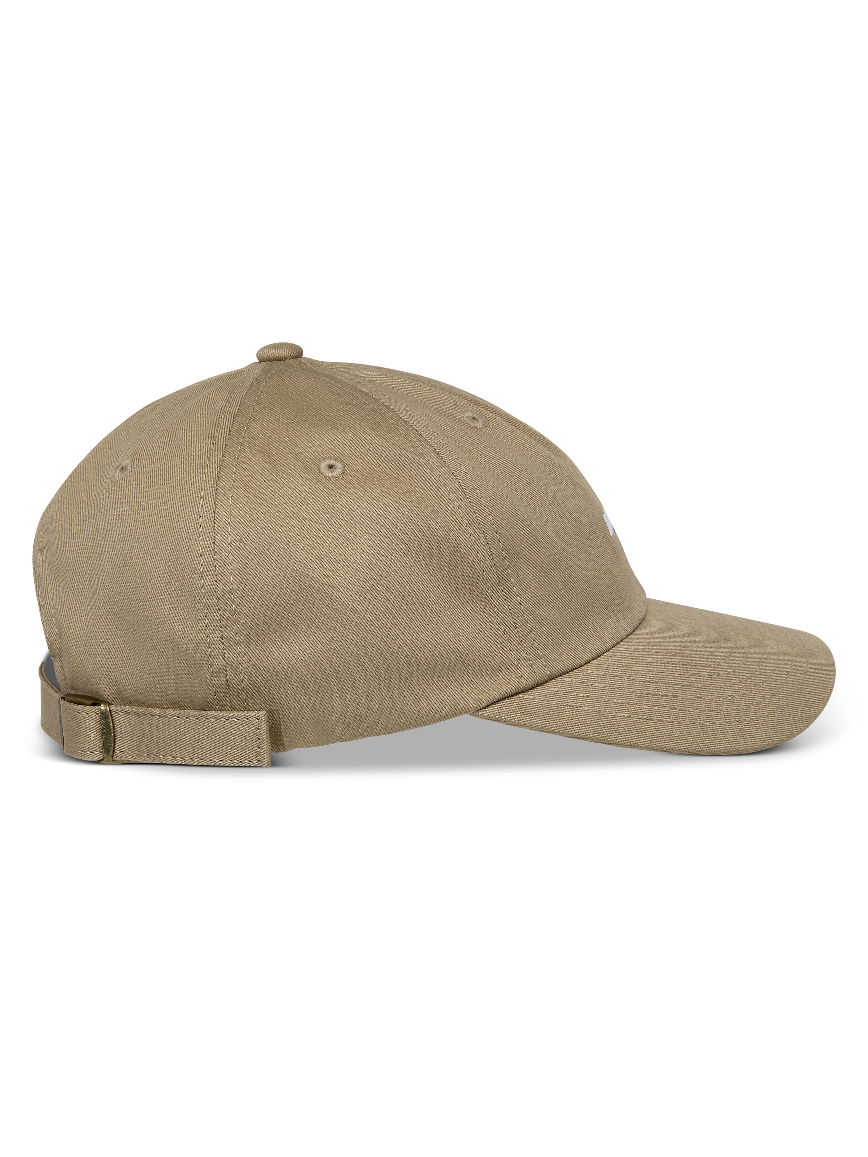 Cappello Alpinestars Deduce Strapback, Khaki, vista laterale, visiera curva con corona bassa non strutturata, in twill di cotone con chiusura strapback regolabile e ricamo piatto