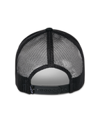 Alpinestars Reflect Ageless Trucker Hat, nero, vista posteriore con pannelli in rete traspirante e chiusura snapback regolabile, presenta una piccola etichetta del marchio, copricapo casual ispirato al mondo del motorsport.