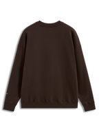 Alpinestars Guise Oversized Crew, felpa girocollo da sportswear, marrone, vista posteriore, in pile con polsini e orlo a costine, abbigliamento casual motorsport