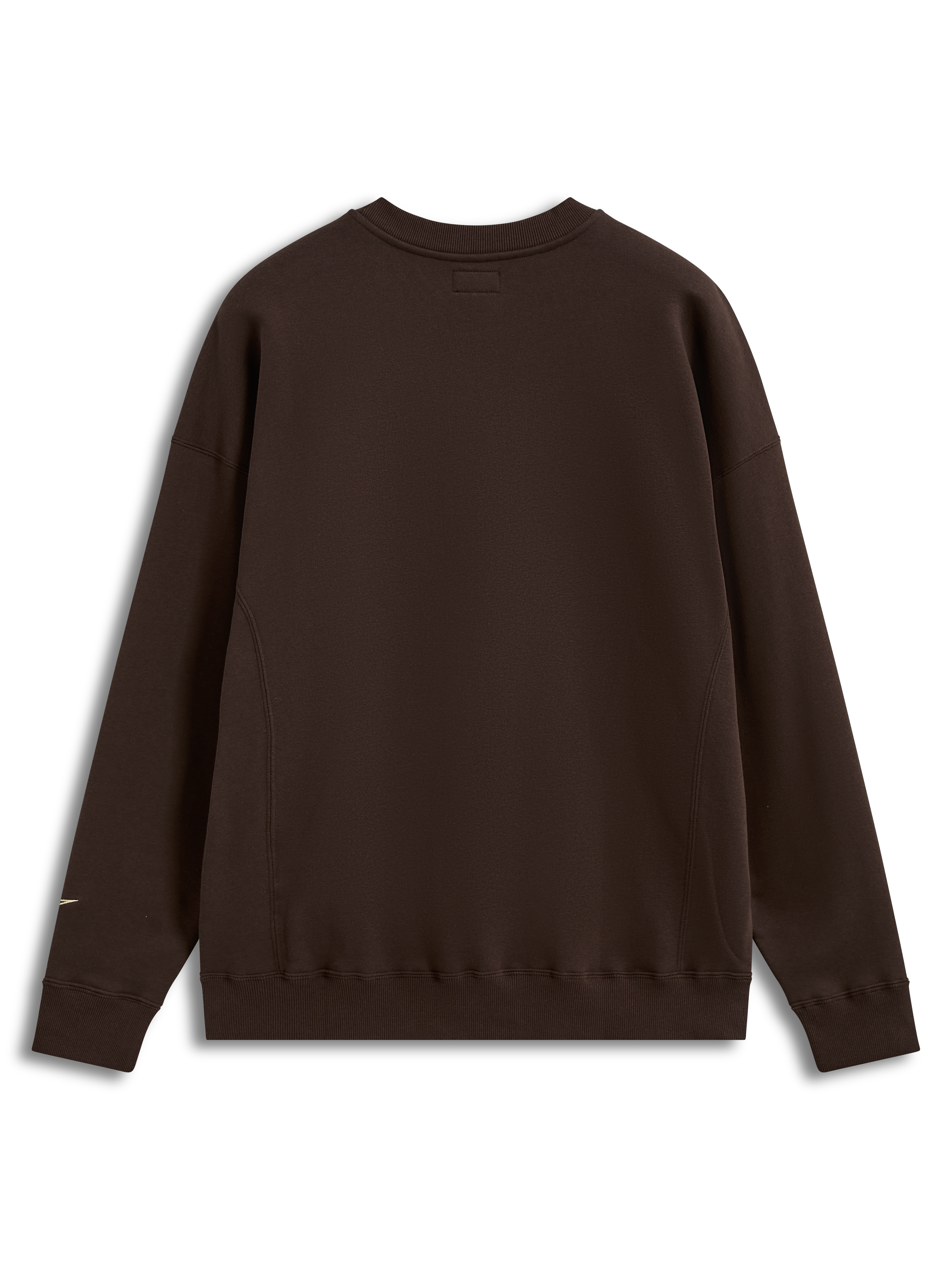 Alpinestars Guise Oversized Crew, felpa girocollo da sportswear, marrone, vista posteriore, in pile con polsini e orlo a costine, abbigliamento casual motorsport