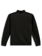 Alpinestars Apera Half-Zip Sweatshirt, felpa in pile double face nero, vista posteriore con logo tonale sulla spalla.