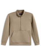Alpinestars Apera Half-Zip Sweatshirt, felpa beige sabbia in pile con mezza zip, tasca a marsupio e loghi tonali.