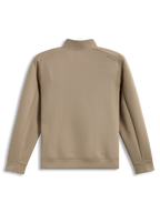 Alpinestars Apera Half-Zip Sweatshirt beige, vista posteriore con logo tonale e struttura in pile double face premium.