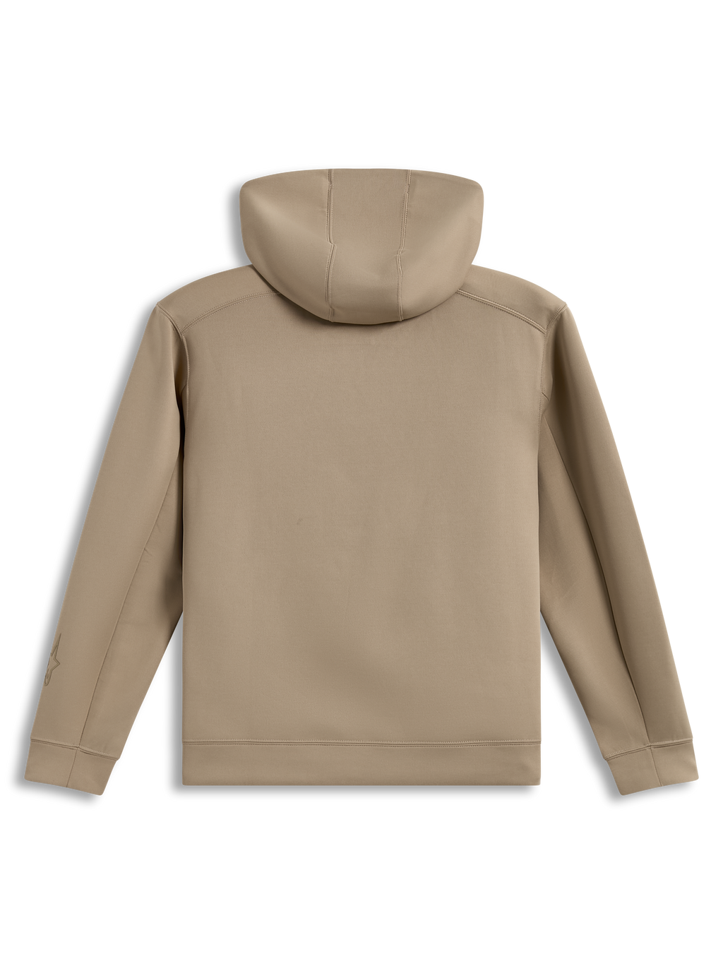 Alpinestars Datrix Hoodie, felpa con cappuccio sportswear, marrone putty, in pile tri-blend con cappuccio foderato in rete, vista posteriore