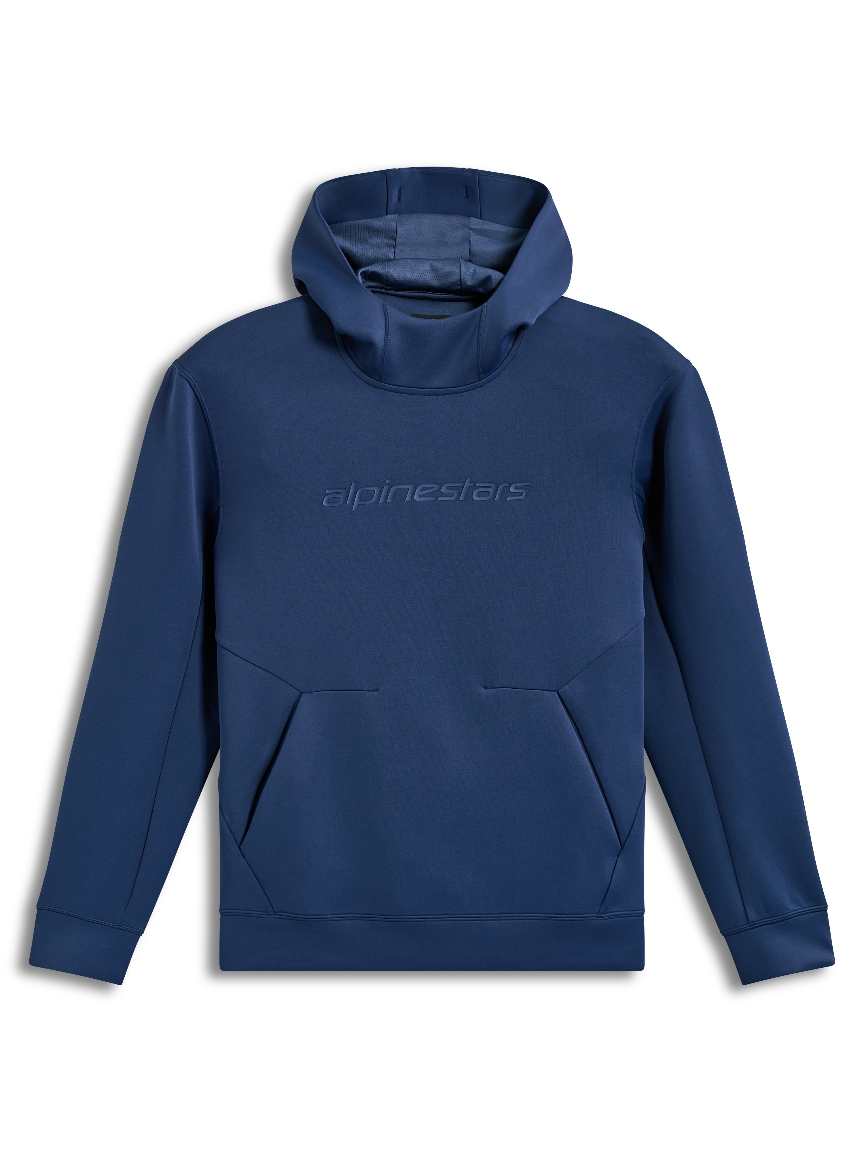 Alpinestars Datrix Hoodie, logo HD tonale e cappuccio foderato in rete, blu, pile tri-blend, abbigliamento casual
