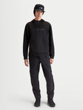Alpinestars Felpa Con Cappuccio Datrix, felpa sportswear da uomo, nera, in pile tri-blend double-face, branding Alpinestars HD tono su tono, cappuccio foderato in rete, stile casual ispirato al motorsport su modello.