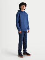 Alpinestars Felpa Con Cappuccio Datrix, felpa sportswear da uomo, blu, logo HD tono su tono sul petto, cappuccio foderato in rete e tasca frontale, stile motorsport casual in pile premium.