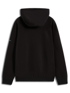 Alpinestars Camino Textured Oversized Hoodie, felpa con cappuccio in maglia di twill testurizzata, nera, vista posteriore, vestibilità ampia, abbigliamento sportswear.