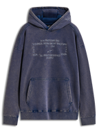 Alpinestars Infinite Washed Oversized Hoodie, felpa blu snow wash con tasca a marsupio, loghi Alpinestars Word ricamati sul petto e sul cappuccio, abbigliamento sportswear casual