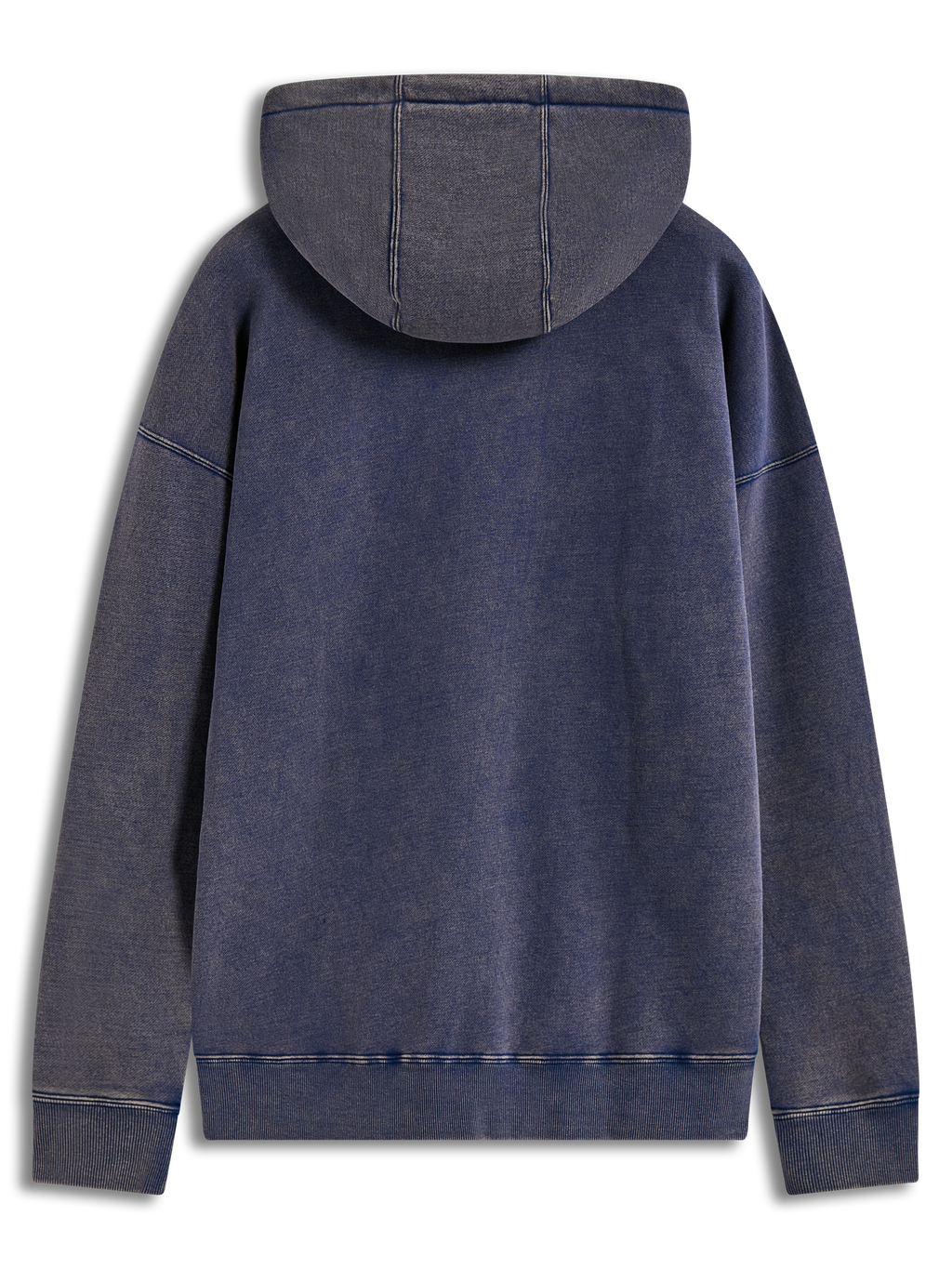 Alpinestars Infinite Washed Oversized Hoodie, felpa con cappuccio unisex in blu con lavaggio neve, vista posteriore, abbigliamento casual sportswear