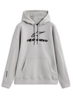 Alpinestars Prelude Oversized Hoodie, felpa con cappuccio oversize in pile sabbia, logo nero a rilievo sul petto e sulla manica, tasca a marsupio, abbigliamento casual motorsport