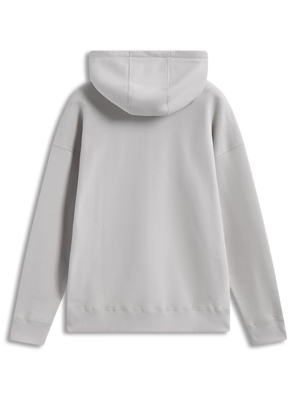 Alpinestars Prelude Oversized Hoodie, felpa in pile grigio, vista posteriore con cappuccio foderato e polsini a costine