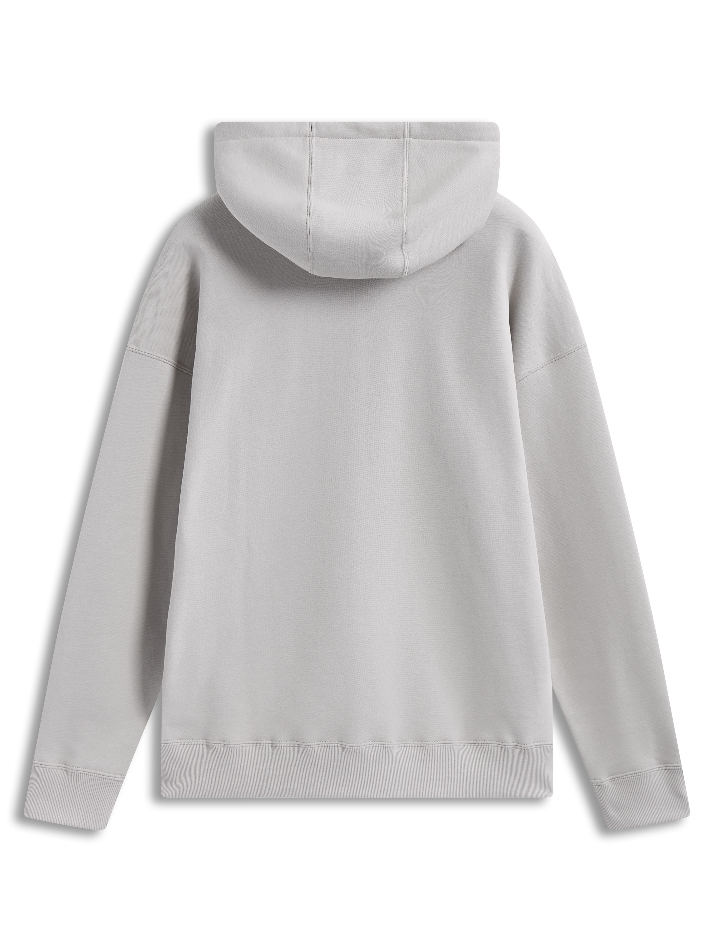 Alpinestars Prelude Oversized Hoodie, felpa in pile grigio, vista posteriore con cappuccio foderato e polsini a costine