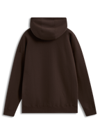 Alpinestars Prelude Oversized Hoodie, felpa con cappuccio marrone in pile, vista posteriore, vestibilità ampia
