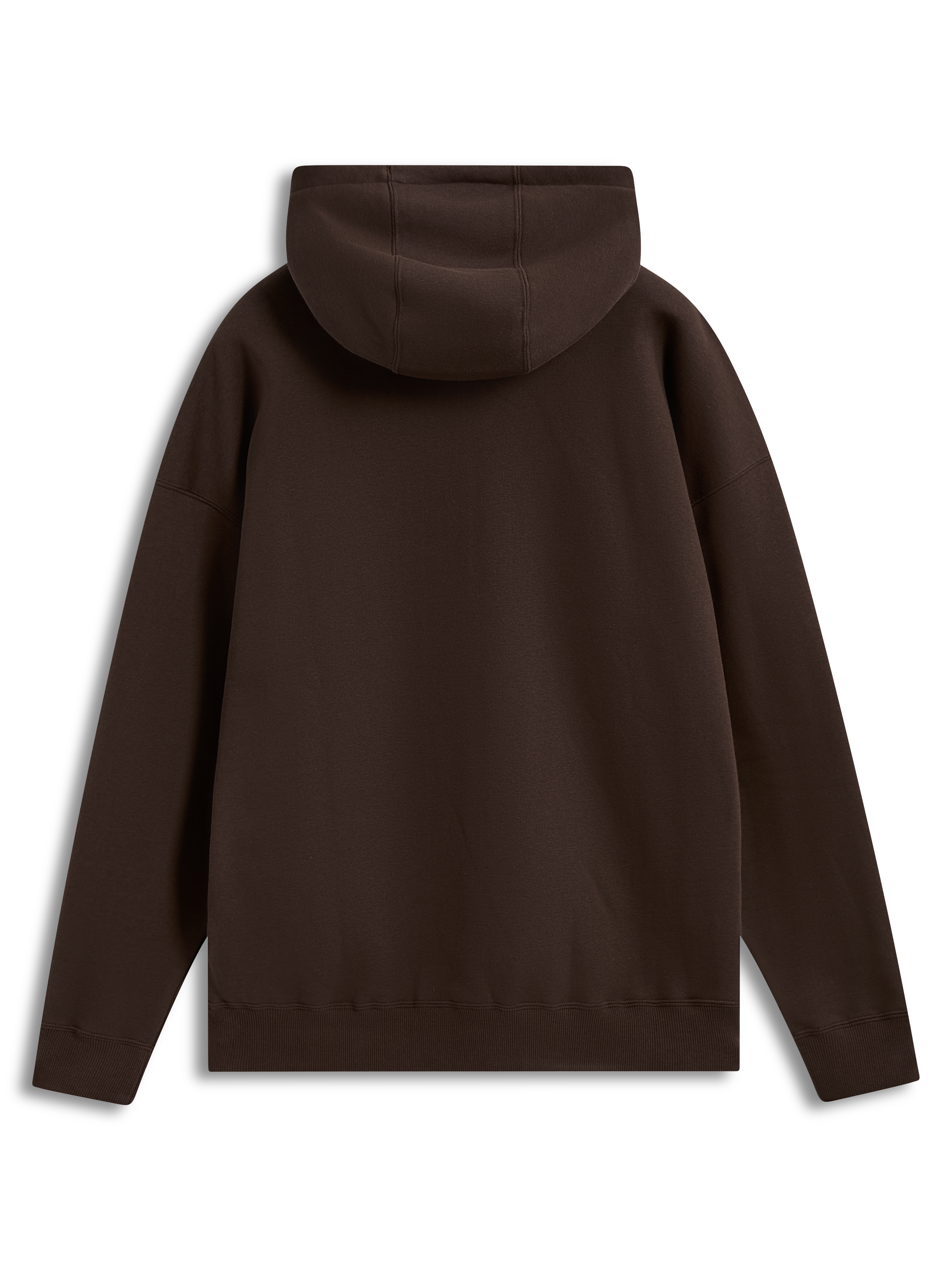 Alpinestars Prelude Oversized Hoodie, felpa con cappuccio marrone in pile, vista posteriore, vestibilità ampia