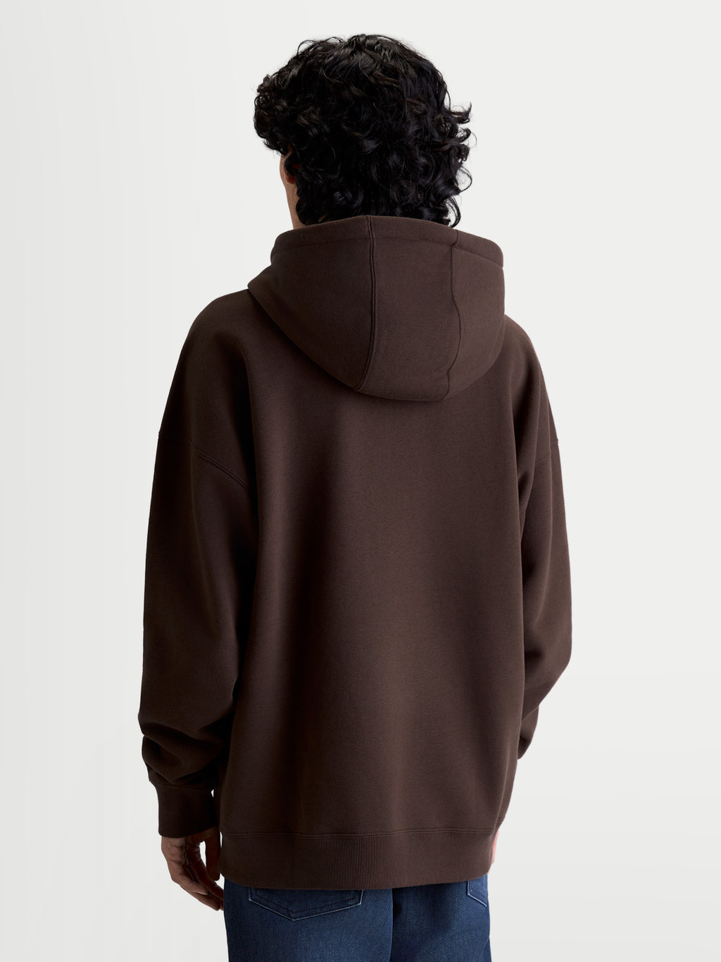 Alpinestars felpa con cappuccio Prelude Oversized, felpa sportswear in pile, vista posteriore con silhouette rilassata, marrone, cappuccio foderato, polsini e orlo a costine, abbigliamento casual premium
