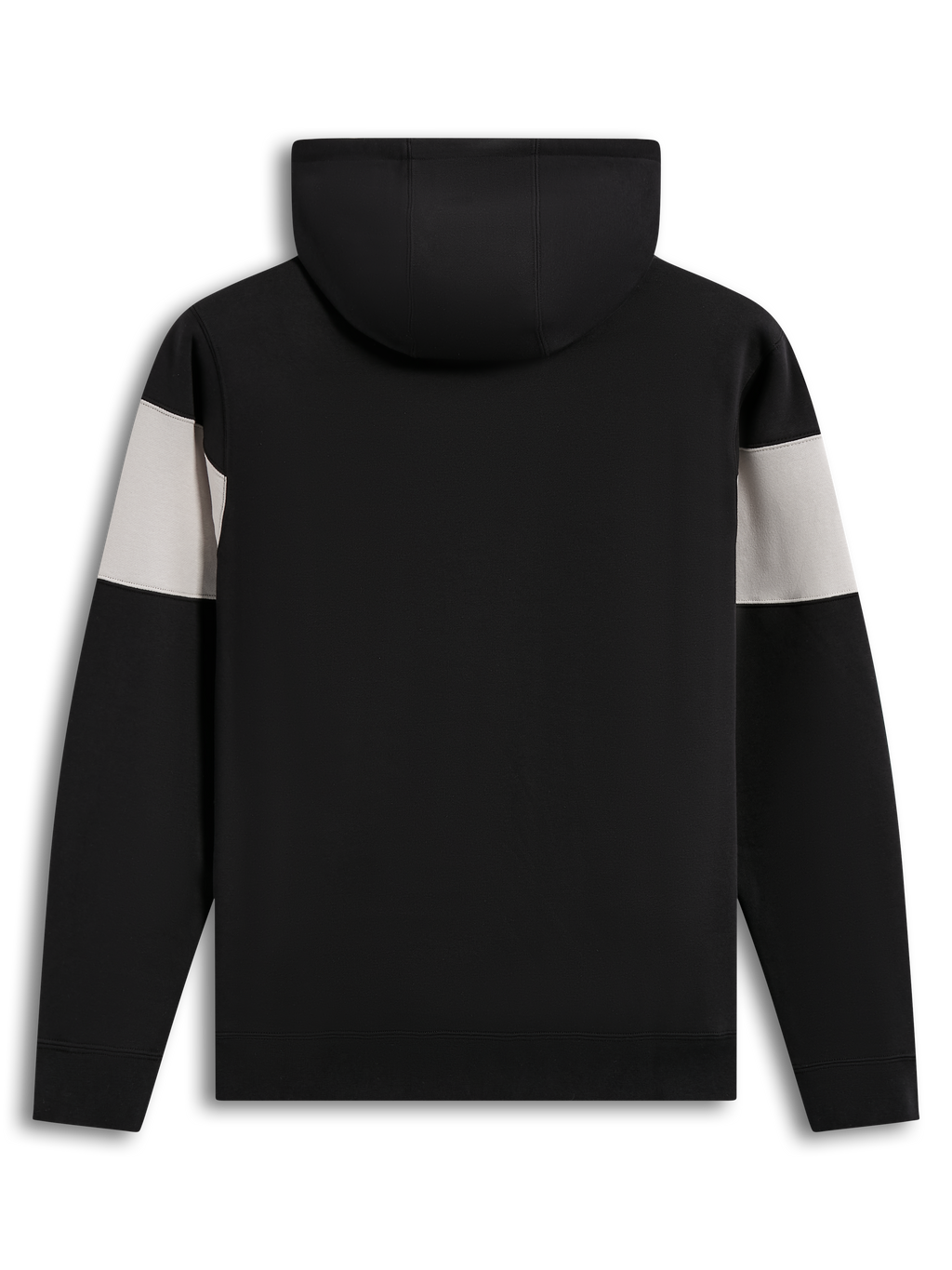 Alpinestars Cubic Hoodie, felpa con cappuccio in pile, nera e grigia, vista posteriore a blocchi di colore.