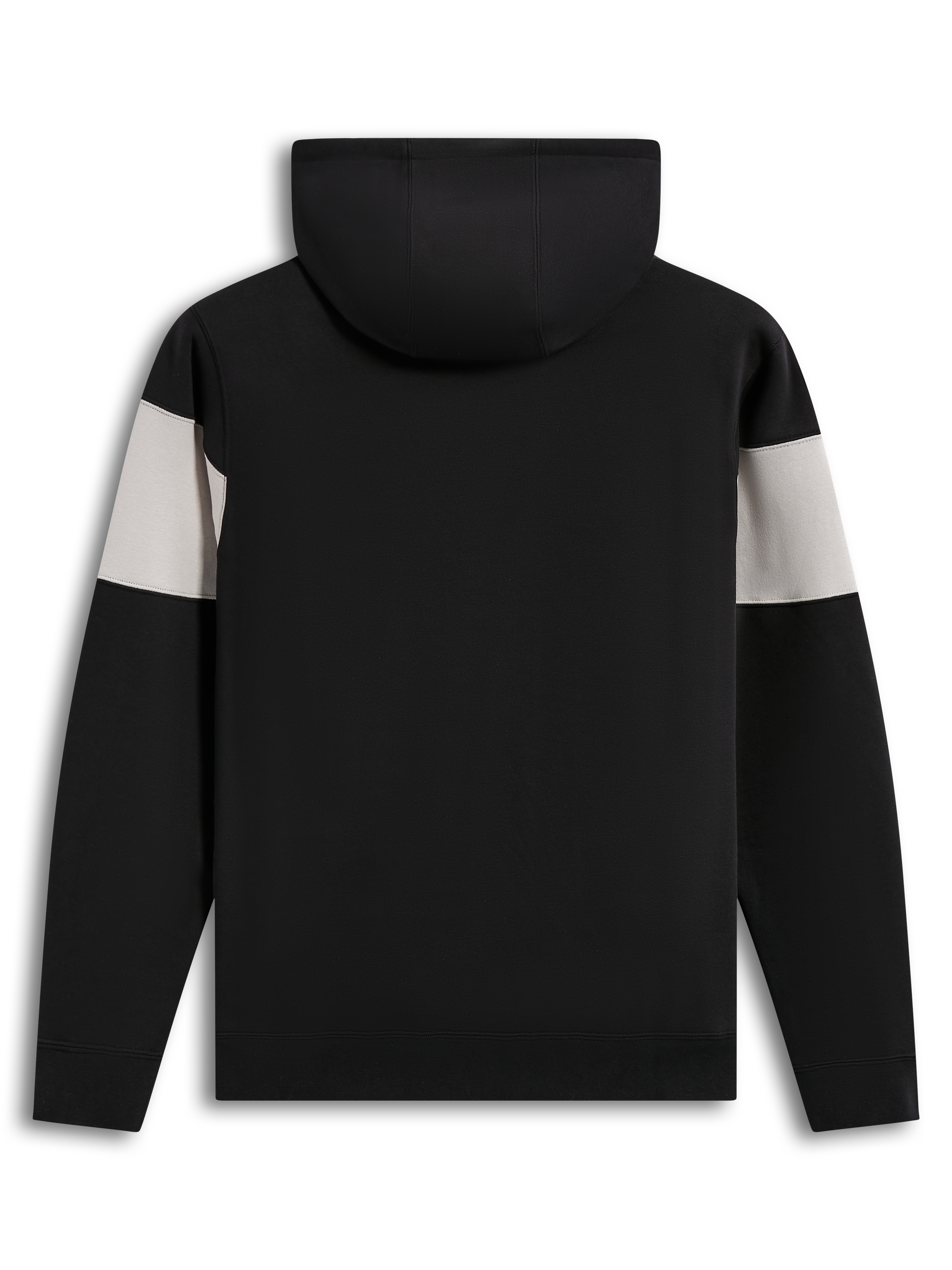 Alpinestars Cubic Hoodie, felpa con cappuccio in pile, nera e grigia, vista posteriore a blocchi di colore.