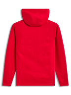 Alpinestars Race Wordmark Hoodie, felpa con cappuccio in pile, rossa, vista posteriore, abbigliamento casual e sportivo ispirato al motorsport