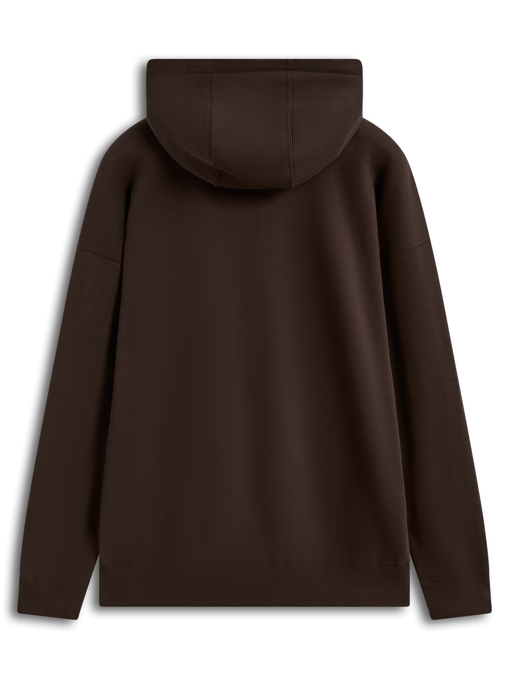 Alpinestars Entity Oversized Hoodie, felpa con cappuccio marrone in pile, vista posteriore con spalle cadenti, abbigliamento casual sportswear