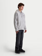Alpinestars Felpa con cappuccio Entity Oversized, felpa con zip da uomo, grigio cemento, vestibilità rilassata con zip Vislon frontale, cappuccio foderato e tasca a marsupio, dettagli ricamati su petto e manica, abbigliamento lifestyle casual e motorsport.