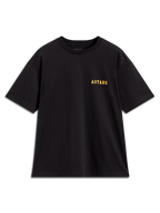 Alpinestars Latitude Oversized CSF Tee, maglietta sportswear nera a maniche corte con logo Astars giallo.