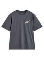 Alpinestars Ghost Oversized CSF Tee, maglietta a maniche corte grigio antracite con piccolo logo sul petto, stile sportswear.