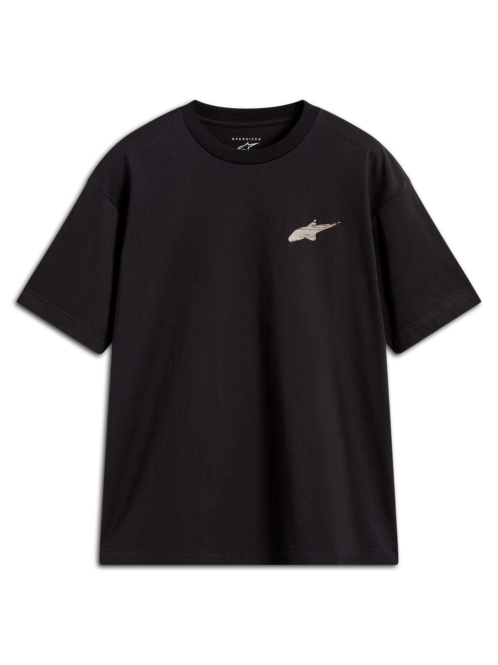 Alpinestars Checkback Oversized CSF Tee, maglietta a maniche corte da uomo, nera, vestibilità oversize con piccolo logo Astars frontale, abbigliamento casual sportswear ispirato al motorsport