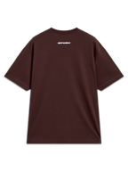 Alpinestars Mandate Oversized CSF Tee, maglietta a maniche corte marrone, vestibilità oversized, piccola scritta Alpinestars bianca sul retro, abbigliamento casual ispirato al motorsport