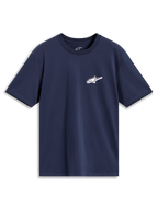 Alpinestars Meteor CSF Tee, maglietta a maniche corte blu navy con piccolo logo Astars bianco sul petto, casual sportswear