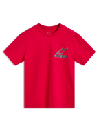 Alpinestars Lineout CSF Tee, maglietta a maniche corte sportswear, rossa, con grafica frontale del logo Astars con contorno