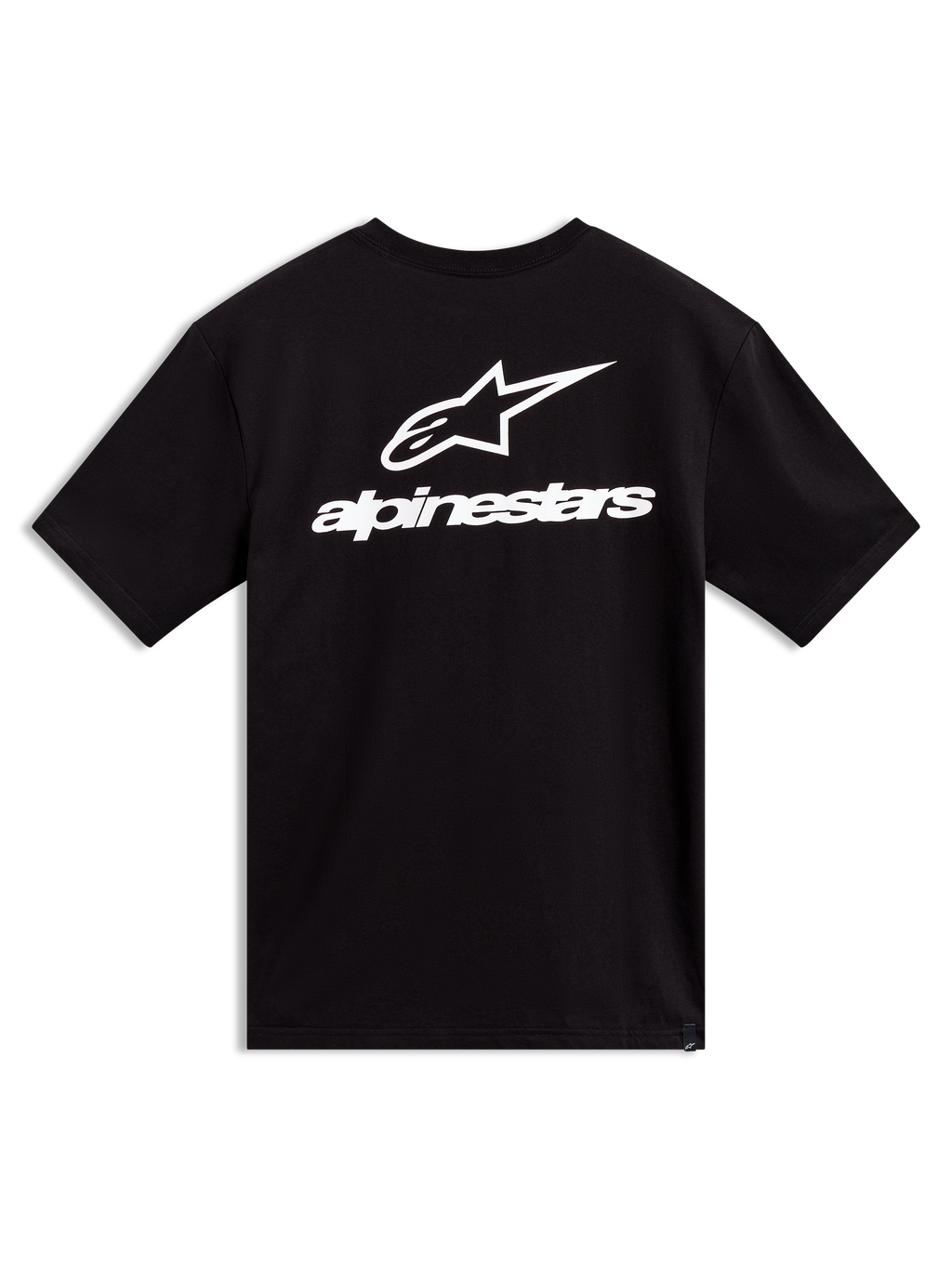 Alpinestars Combo Back CSF Tee, maglietta a maniche corte, nera, logo Astars e marchio bianco sul retro, stile sportivo