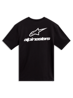 Alpinestars Combo Back CSF Tee, maglietta a maniche corte, nera, logo Astars e marchio bianco sul retro, stile sportivo