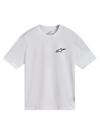 Alpinestars Combo Back CSF Tee, maglietta a maniche corte bianca con logo Astars nero sul petto, stile sportivo casual.